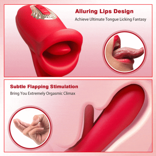 Mouth-Shaped Biting G Spot Soother with Vibration & Flapping - Image 3