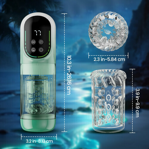 Starry Gaze 4 in 1 Dual Egg Vibrator Rotating Thrusting Suction Masturbator - Image 6